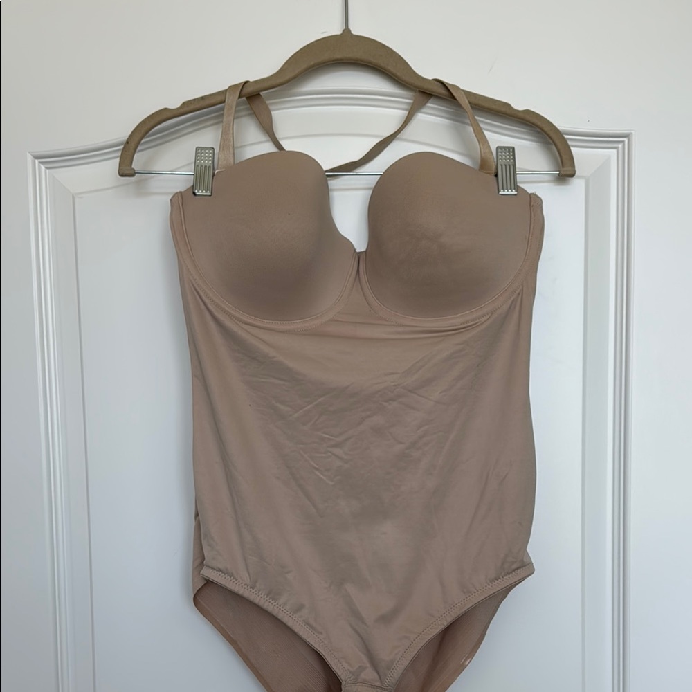 Beige Strapless Bodysuit